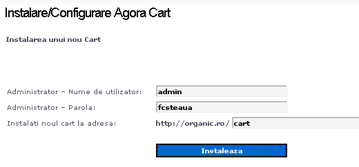 Agora Shopping Cart - program de administrare a magazinelor on-line.