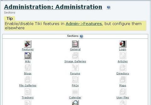 Tikiwiki admin